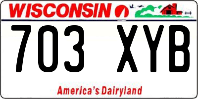 WI license plate 703XYB