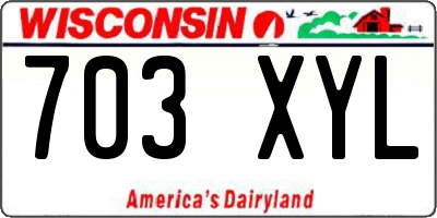 WI license plate 703XYL