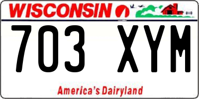 WI license plate 703XYM
