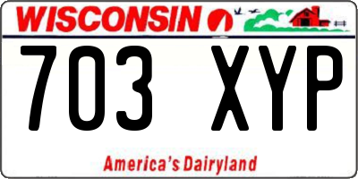 WI license plate 703XYP