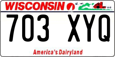 WI license plate 703XYQ