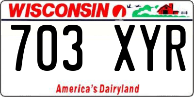 WI license plate 703XYR