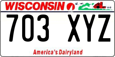 WI license plate 703XYZ