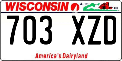 WI license plate 703XZD