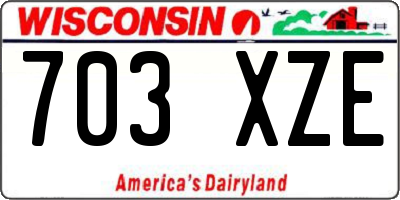 WI license plate 703XZE