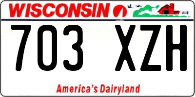 WI license plate 703XZH