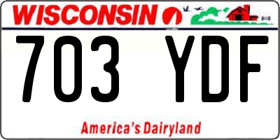 WI license plate 703YDF