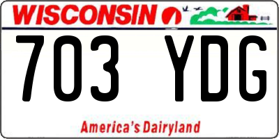 WI license plate 703YDG