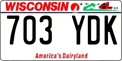 WI license plate 703YDK