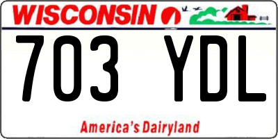 WI license plate 703YDL