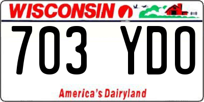 WI license plate 703YDO