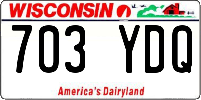 WI license plate 703YDQ