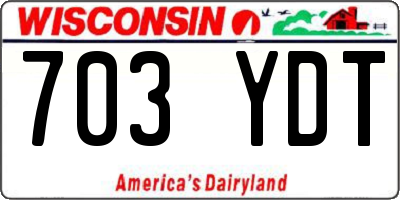 WI license plate 703YDT