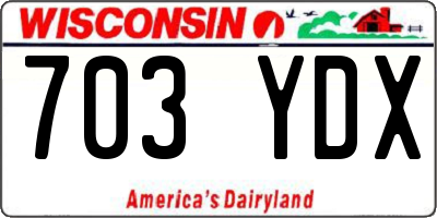 WI license plate 703YDX
