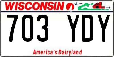 WI license plate 703YDY