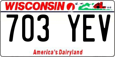 WI license plate 703YEV