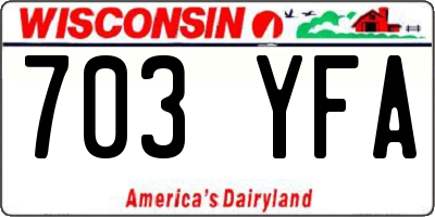 WI license plate 703YFA
