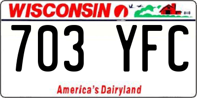 WI license plate 703YFC