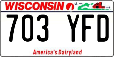 WI license plate 703YFD