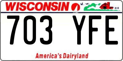 WI license plate 703YFE