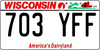 WI license plate 703YFF