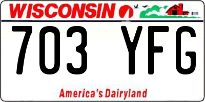 WI license plate 703YFG