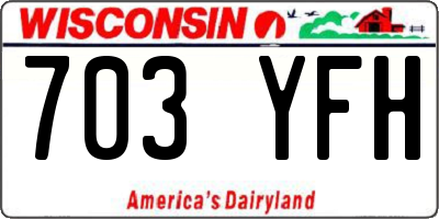 WI license plate 703YFH