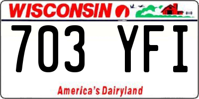 WI license plate 703YFI