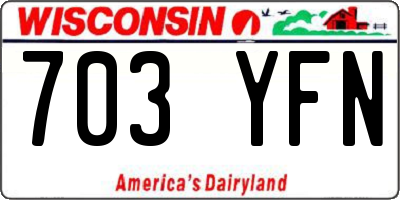 WI license plate 703YFN