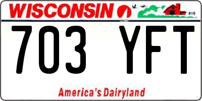 WI license plate 703YFT