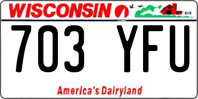 WI license plate 703YFU