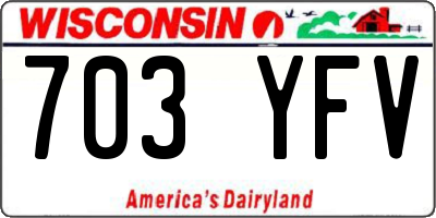 WI license plate 703YFV