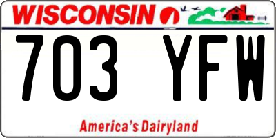 WI license plate 703YFW