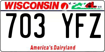 WI license plate 703YFZ