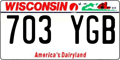 WI license plate 703YGB