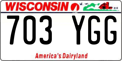 WI license plate 703YGG