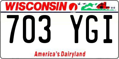 WI license plate 703YGI