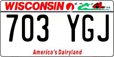 WI license plate 703YGJ