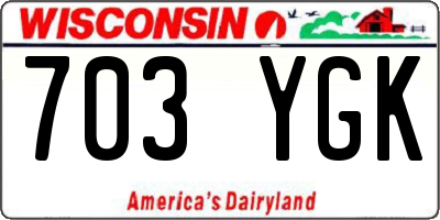 WI license plate 703YGK