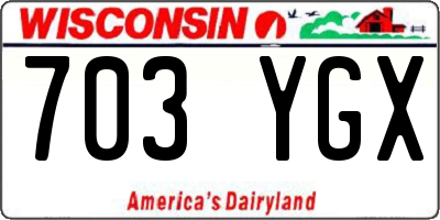 WI license plate 703YGX