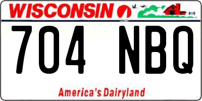 WI license plate 704NBQ