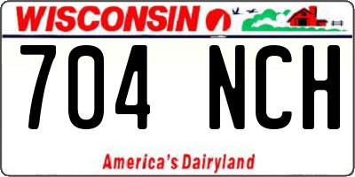 WI license plate 704NCH