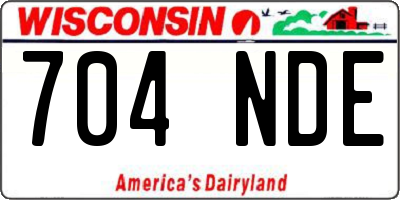 WI license plate 704NDE