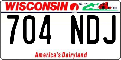 WI license plate 704NDJ