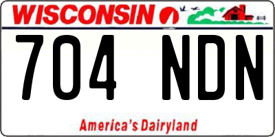 WI license plate 704NDN