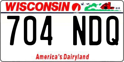 WI license plate 704NDQ