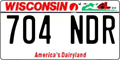 WI license plate 704NDR