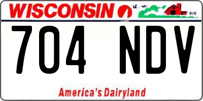 WI license plate 704NDV