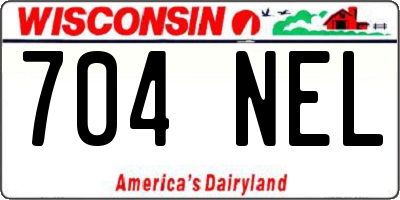 WI license plate 704NEL