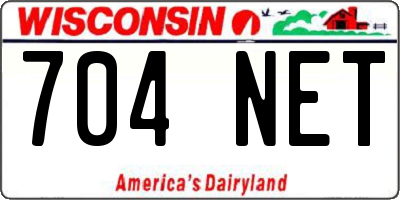 WI license plate 704NET